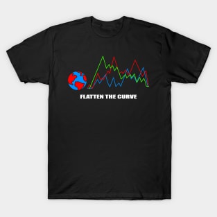 Awesome Flatten The Curve Graphic Illustration T-Shirt